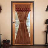 Burgundy Star Door Panel Curtain-Lange General Store