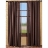 Burlap Chocolate Panel Curtains-Lange General Store