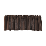 Burlap Chocolate Valance-Lange General Store