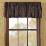 Burlap Chocolate Valance-Lange General Store