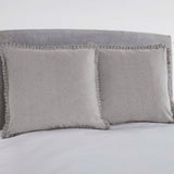 Burlap Dove Grey Fringed Ruffle Euro Sham-Lange General Store