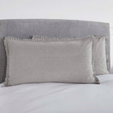 Burlap Dove Grey Fringed Ruffle Sham - Lange General Store