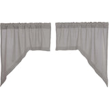 Burlap Dove Grey Swag Curtains-Lange General Store