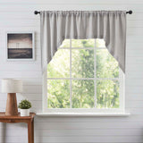 Burlap Dove Grey Swag Curtains-Lange General Store