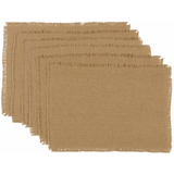 Burlap Natural Placemats - Set of 6-Lange General Store