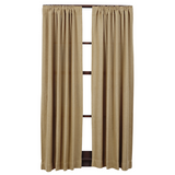 Burlap Natural Short Panel Curtains-Lange General Store