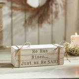 Celebrate Grace He Has Risen Just As He Said Faux Book Stack-Lange General Store