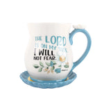 Ceramic Mug & Coaster Set- On My Side (Psalm 118:6)-Lange General Store