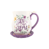 Ceramic Mug & Coaster Set- Shout For Joy-Lange General Store