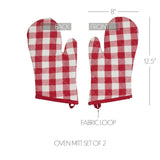 Cherry Ann Check Oven Mitt-Lange General Store