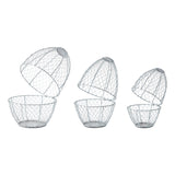 Chicken Wire Egg Shaped Baskets Set of 3-Lange General Store