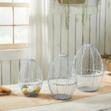 Chicken Wire Egg Shaped Baskets Set of 3-Lange General Store