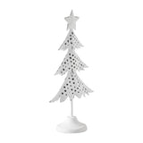 Christmas Tree Antique White Metal Figurine-Lange General Store