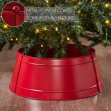 Christmas Tree Collar Metal Barn Red-Lange General Store