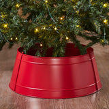 Christmas Tree Collar Metal Barn Red-Lange General Store