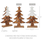 Christmas Tree Two Toned Wooden Figurine-Lange General Store