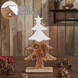 Christmas Tree Two Toned Wooden Figurine-Lange General Store