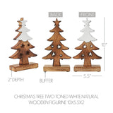 Christmas Tree Two Toned Wooden Figurine-Lange General Store