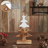 Christmas Tree Two Toned Wooden Figurine-Lange General Store