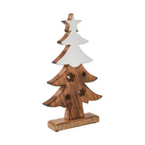 Christmas Tree Two Toned Wooden Figurine-Lange General Store