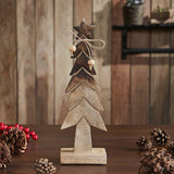 Christmas Tree Wooden Two Toned Brown Natural Figurine-Lange General Store