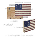 Colonial Flag Wooden Sign-Lange General Store