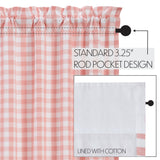 Coral Ann Buffalo Check Swag Curtains-Lange General Store