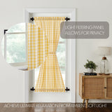 Cornsilk Yellow Buffalo Check Door Panel Curtain-Lange General Store