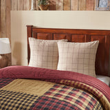 Correll Burgundy & Natural Euro Sham-Lange General Store