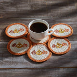 Country Halloween Braided Coasters-Lange General Store