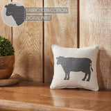 Cown Silhouette Mini Pillow 6x6-Lange General Store