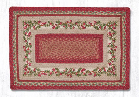 Cranberries Braided Rectangle Rug-Lange General Store