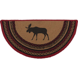 Cumberland Moose Braided Half Circle Rug-Lange General Store