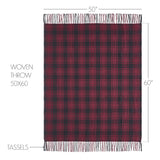 Cumberland Red Black Plaid Throw-Lange General Store