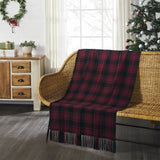 Cumberland Red Black Plaid Throw-Lange General Store