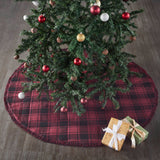 Cumberland Red Black Plaid Tree Skirt-Lange General Store