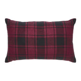 Cumberland Red Black Plaid Winter Forest Pillow-Lange General Store