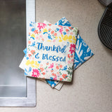 Dishcloth Set - Clementine Thankful & Blessed-Lange General Store