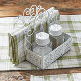 Distressed Tile Napkin Holder & Shaker Caddy-Lange General Store