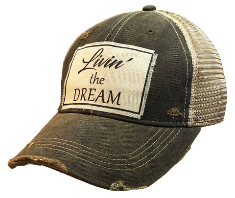 Distressed Trucker Cap - Livin' The Dream-Lange General Store