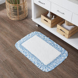 Dusk Blue Buffalo Check Bath Mat-Lange General Store