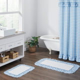 Dusk Blue Buffalo Check Bath Mat-Lange General Store