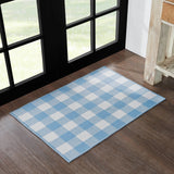 Dusk Blue Check Indoor/Outdoor Rug Collection - Lange General Store