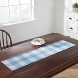 Dusk Blue Check Table Runners-Lange General Store