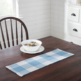 Dusk Blue Check Table Runners-Lange General Store