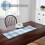 Dusk Blue Check Table Runners-Lange General Store