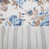 Dusk Blue Floral Ruffled Shower Curtain-Lange General Store