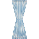 Dusk Buffalo Blue Check Door Panel Curtain-Lange General Store