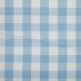 Dusk Buffalo Blue Check Ruffled Short Panel Curtains-Lange General Store