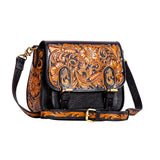 Ebony Scarlett Hand-Tooled Shoulder Bag-Lange General Store